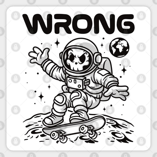 WRONG SPACE – Zero Gravity Grind Magnet by Wrongteeshirt